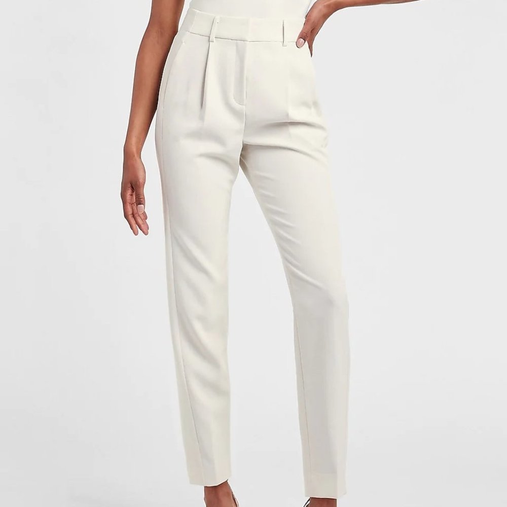 Express High Waisted Pleated Ankle Pant